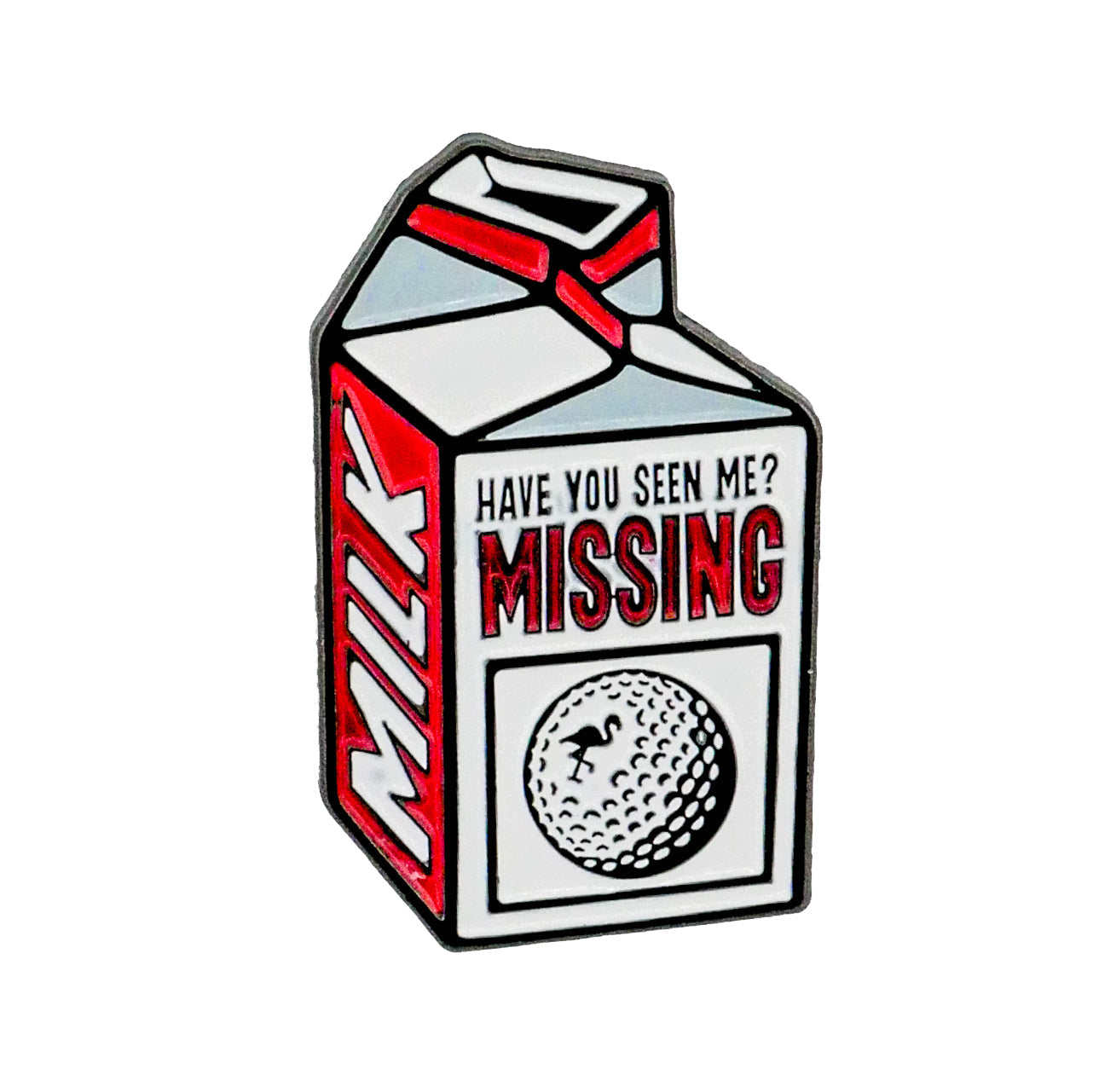 Logie Joe's Golf Milk Carton "Missing Ball" Ball Marker