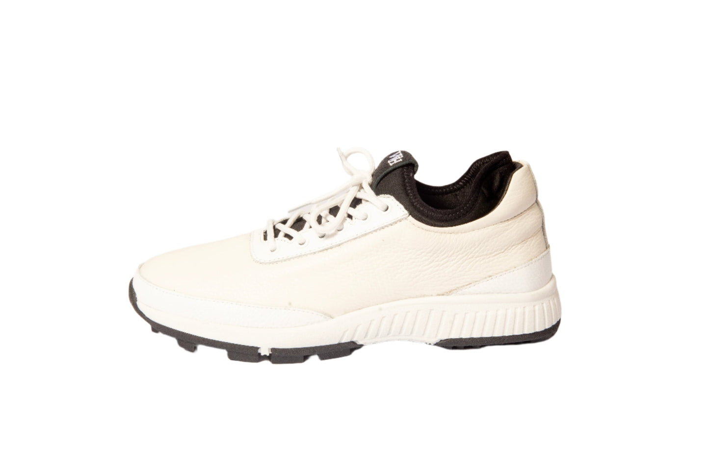 W&H Ace - Deerskin Men's Golf Shoes in White and Black