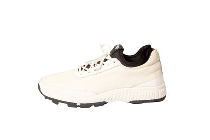 W&H Ace - Deerskin Men's Golf Shoes in White and Black