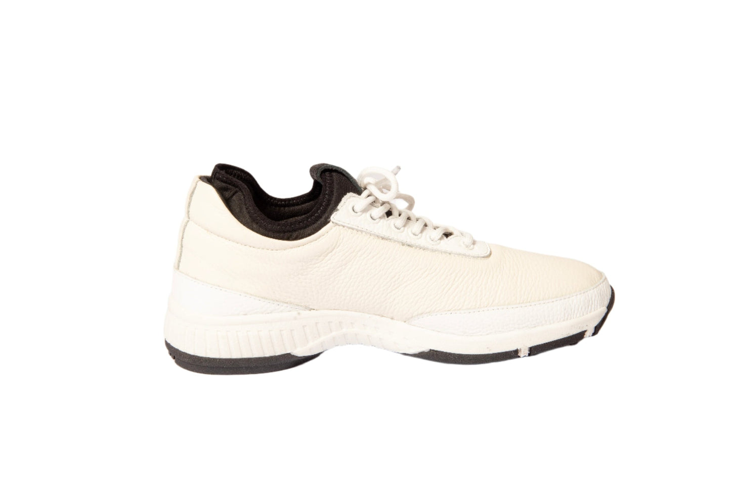 W&H Ace - Deerskin Men's Golf Shoes in White and Black