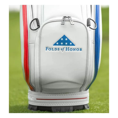 Titleist Folds of Honor Tour Staff Bag Gray/Royal/Dark Red