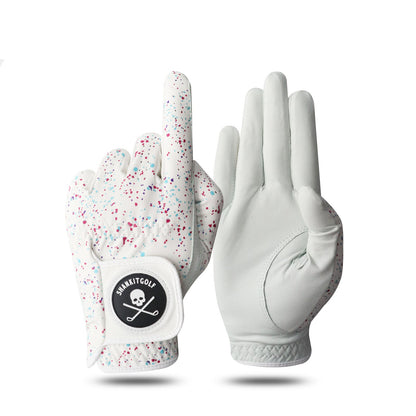 White Paint Splatter Golf Glove - The Golf Guys Online
