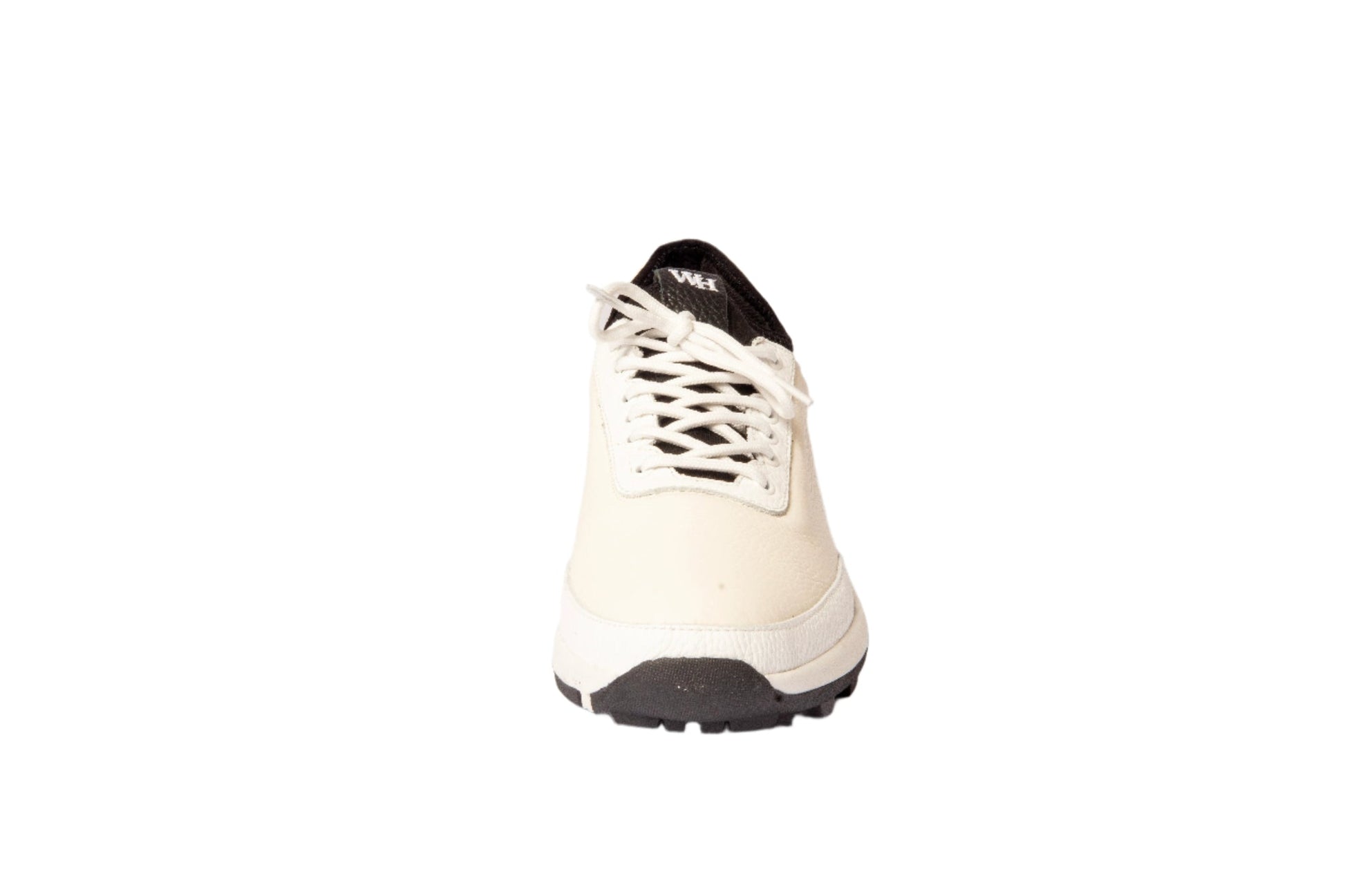 W&H Ace - Deerskin Men's Golf Shoes in White and Black