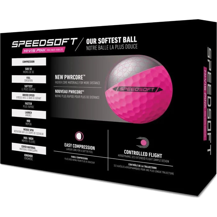Taylor Made 2025 SpeedSoft Pink Golf Balls