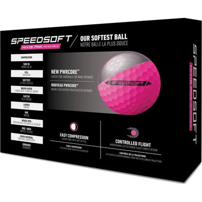 Taylor Made 2025 SpeedSoft Pink Golf Balls