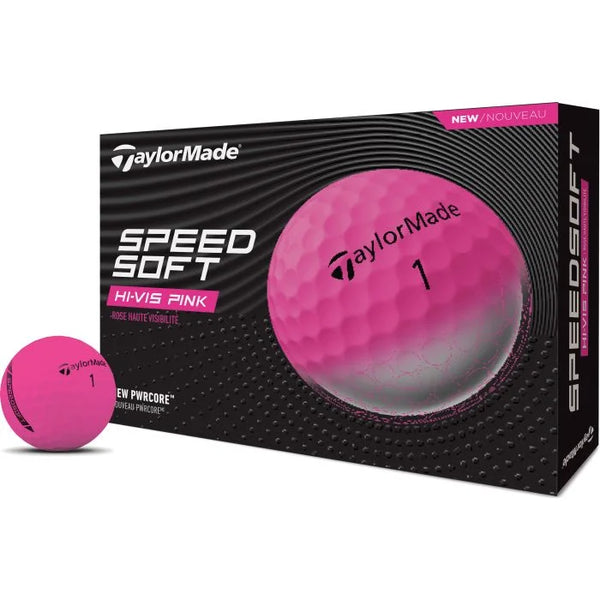 Taylor Made 2025 SpeedSoft Pink Golf Balls – The Golf Guys