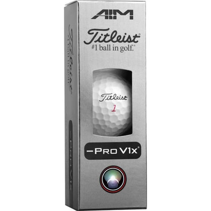 Titleist 2026 Pro V1x Left Dash AIM Performance Alignment Blue Line Golf Balls