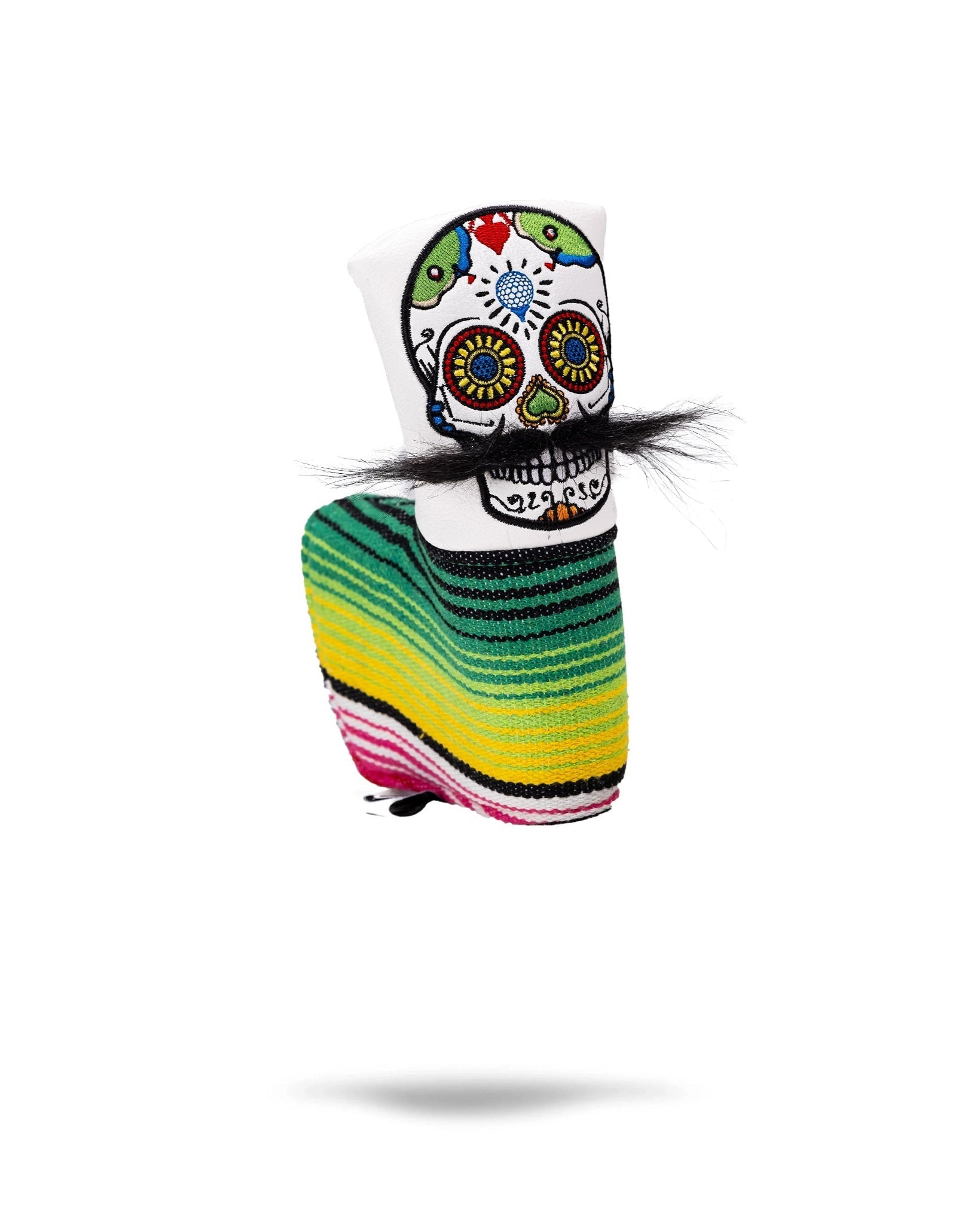 Mustache Sugar Skull - Blade Putter Cover White