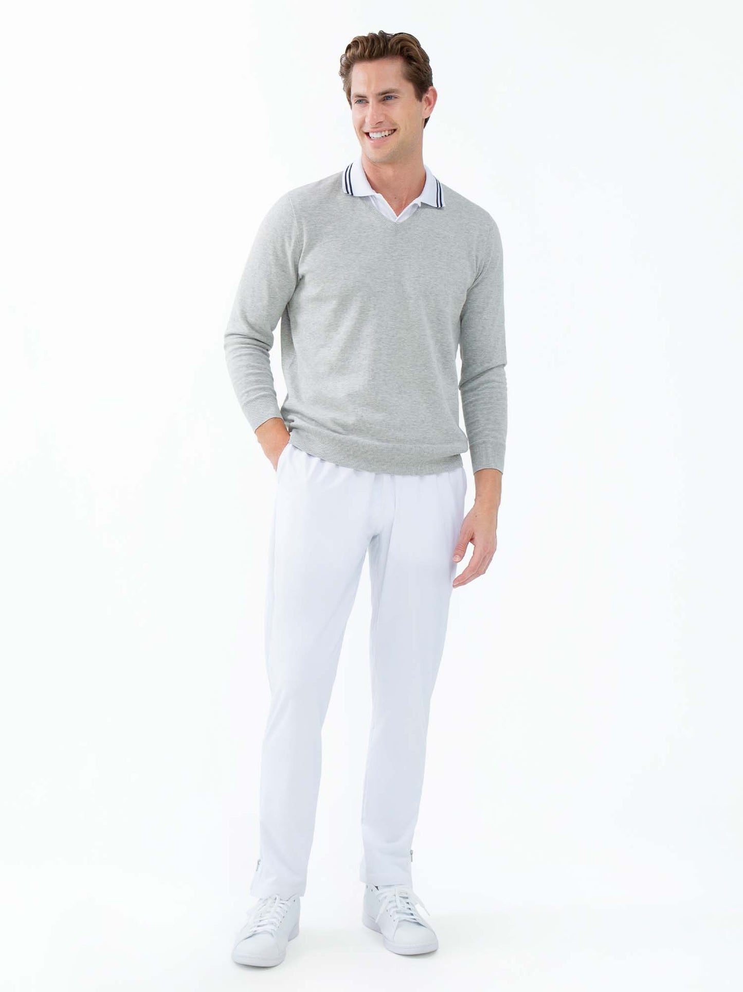 Classic Performance Men's Tennis Pant - White - The Golf Guys Online
