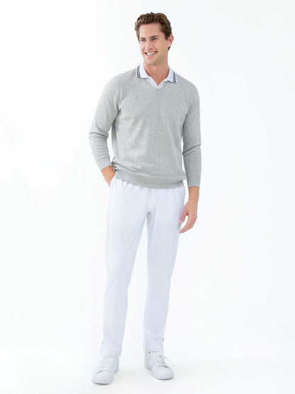Classic Performance Men's Tennis Pant - White - The Golf Guys Online