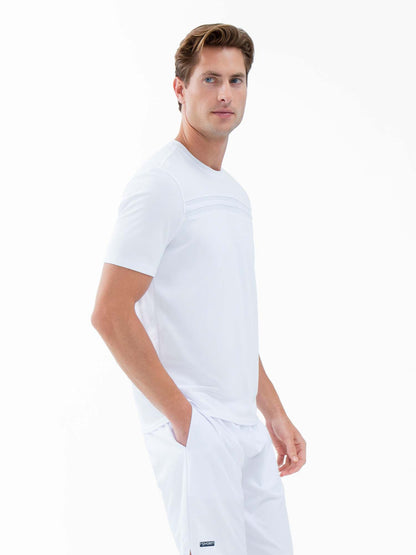 Performance Men's Tournament Short Sleeve Crew Neck - White - The Golf Guys Online