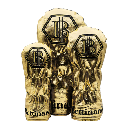 Limited Bettinardi 2025 Black and Gold Multi Gangster Cat Wood Headcover Set
