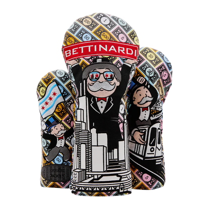 Limited Bettinardi x Monopoly Chi Town Mr. Monopoly Fairway Wood Headcover Set