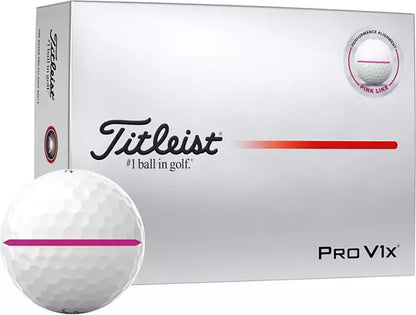 Titleist 2025 Pro V1x Performance Alignment Pink Golf Balls