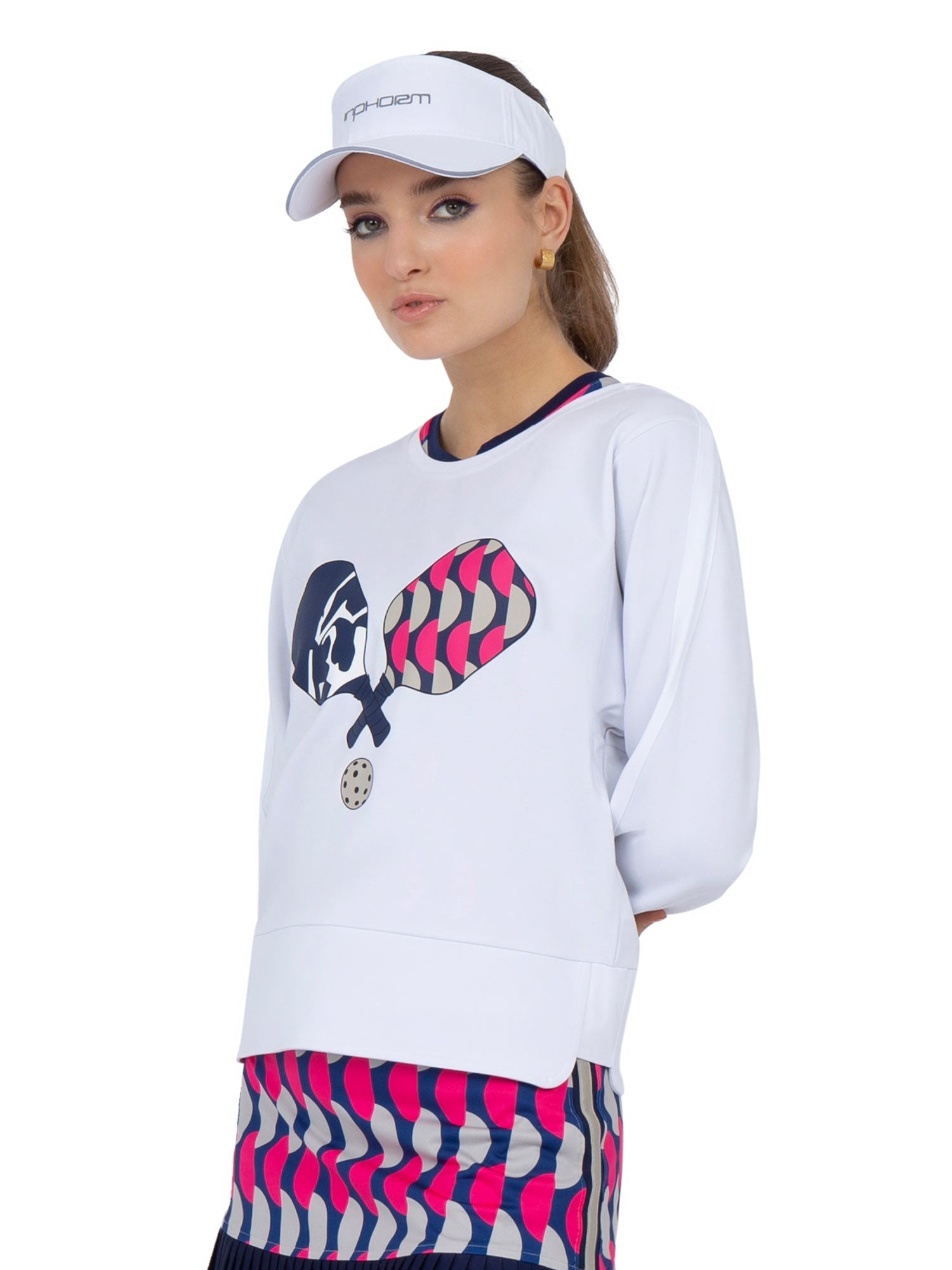 Camila Performance Sweatshirt - Pickleball Print - The Golf Guys Online