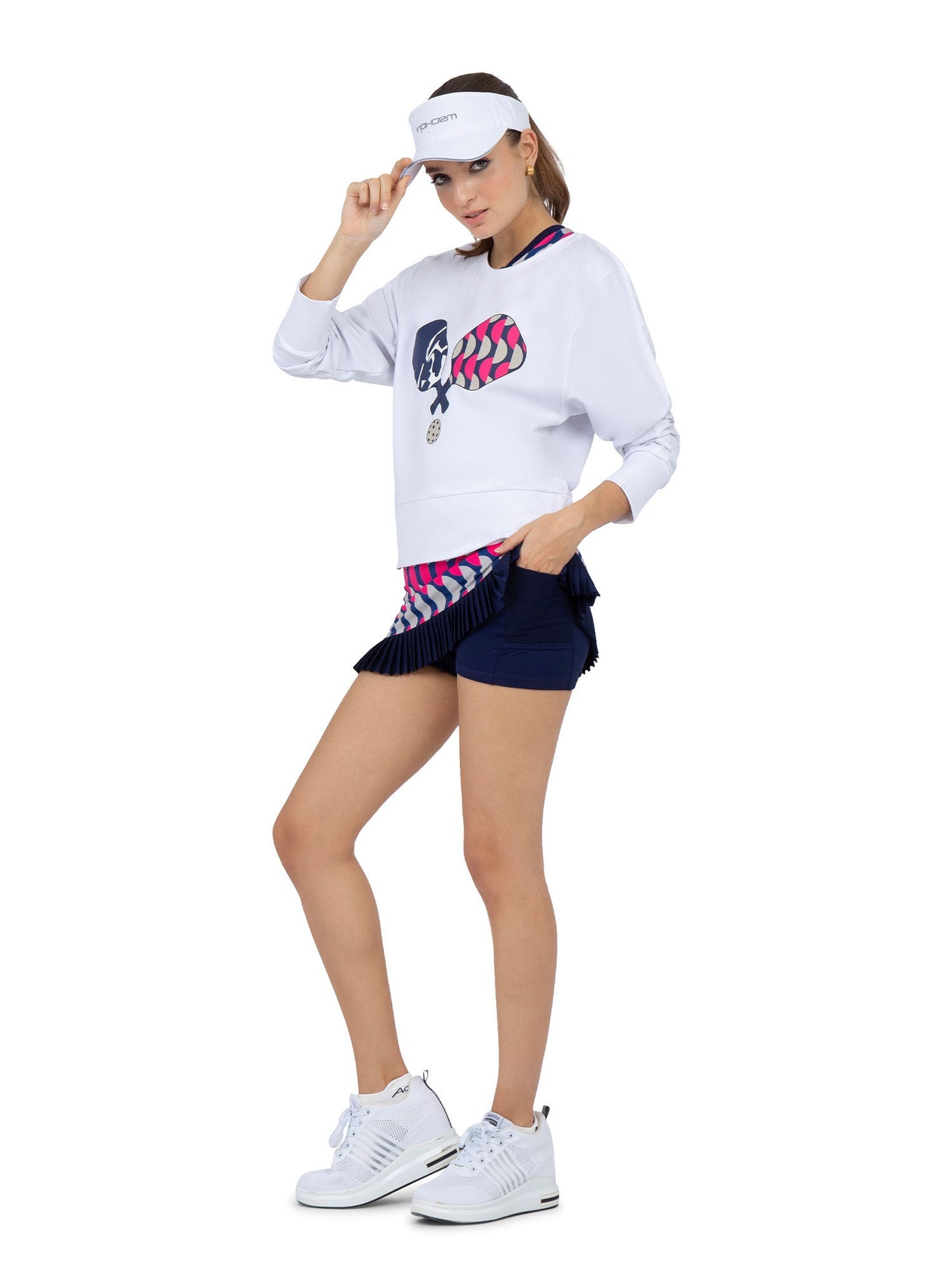 Camila Performance Sweatshirt - Pickleball Print - The Golf Guys Online