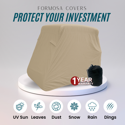 2 Passenger Golf Cart Storage Cover Taupe