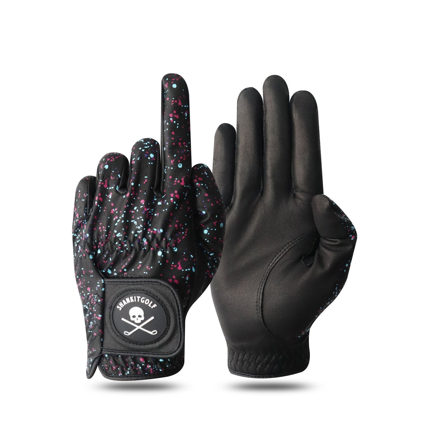 Black Paint Splatter Golf Glove - The Golf Guys Online