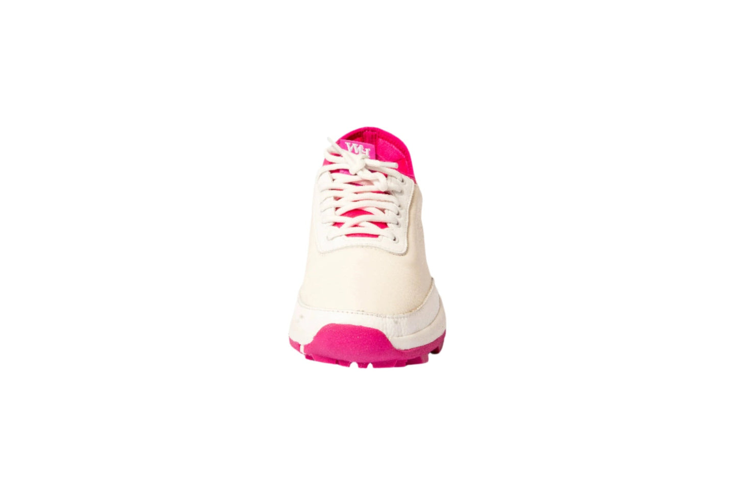 W&H Lynx - Deerskin Women's Golf Shoes in White and Pink