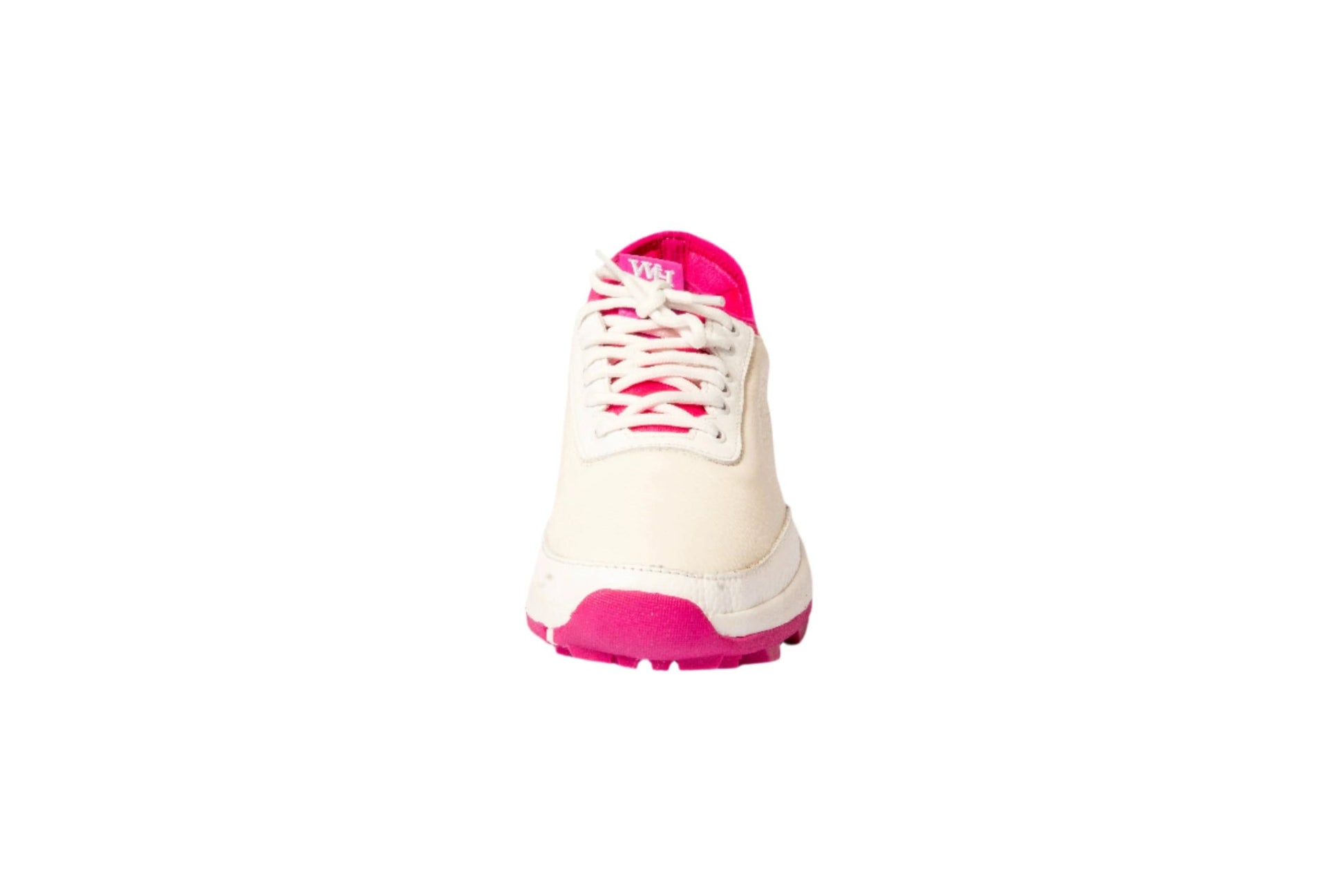 W&H Lynx - Deerskin Women's Golf Shoes in White and Pink