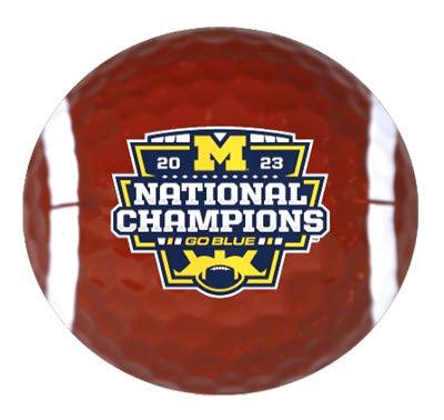 Michigan Wolverines National Champions Tri-Color Golf Balls