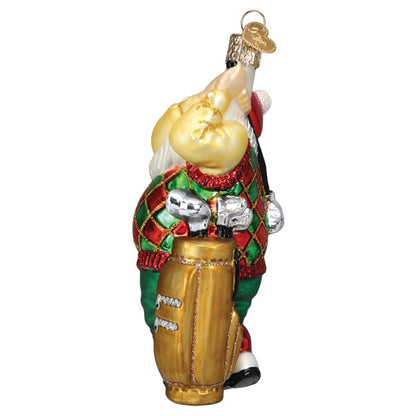 Golfing Santa Ornament - The Golf Guys Online
