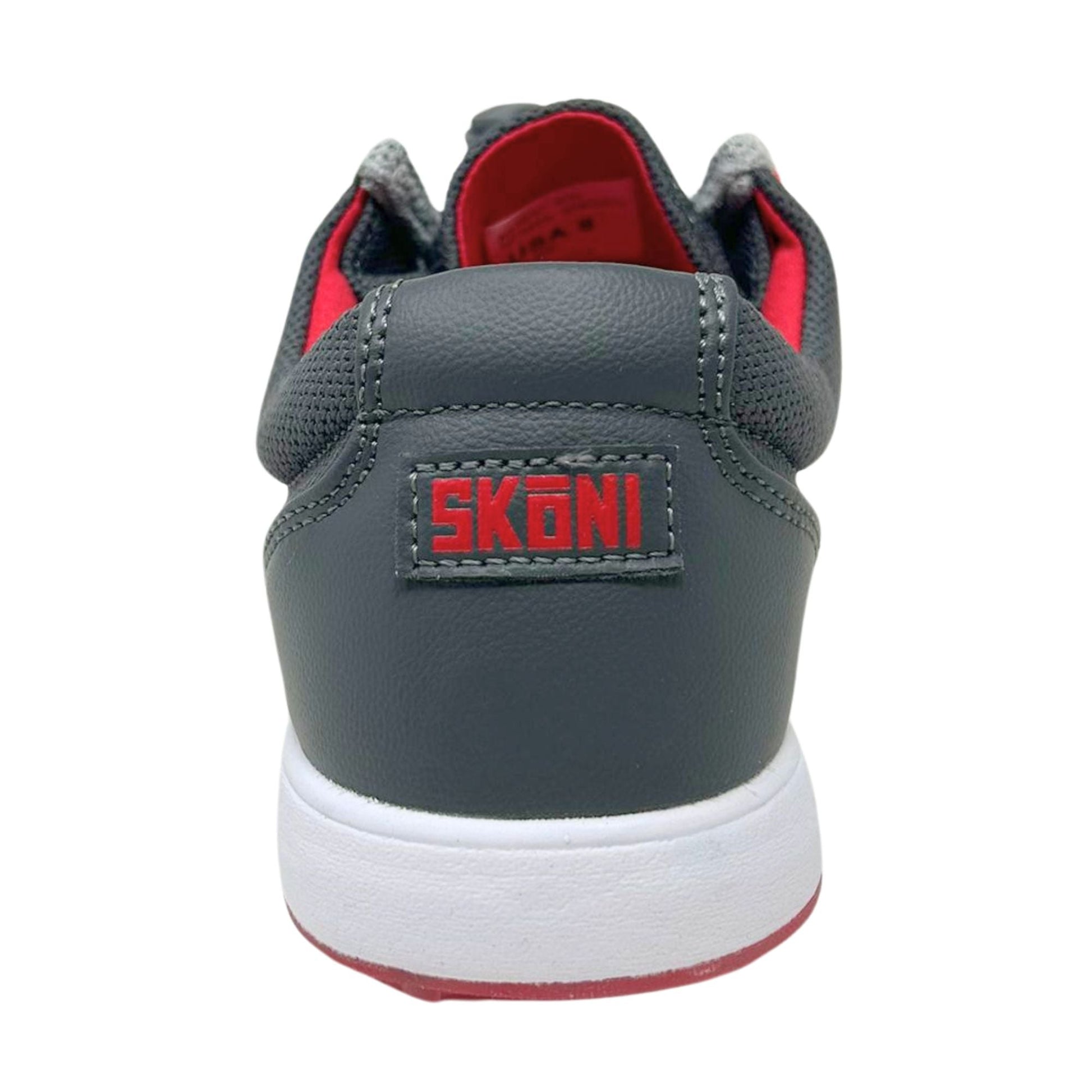 SKŌNI Men's Golf Shoe Waterproof- Grey/Red - The Golf Guys Online