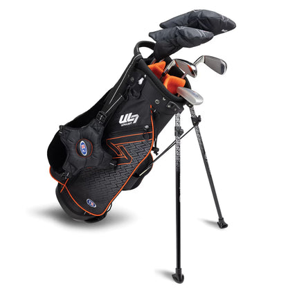 U.S. Kids Golf UL-7 5 Club Stand Set (Approx Age 8, Height 51"-54") Black/Orange Bag - The Golf Guys Online