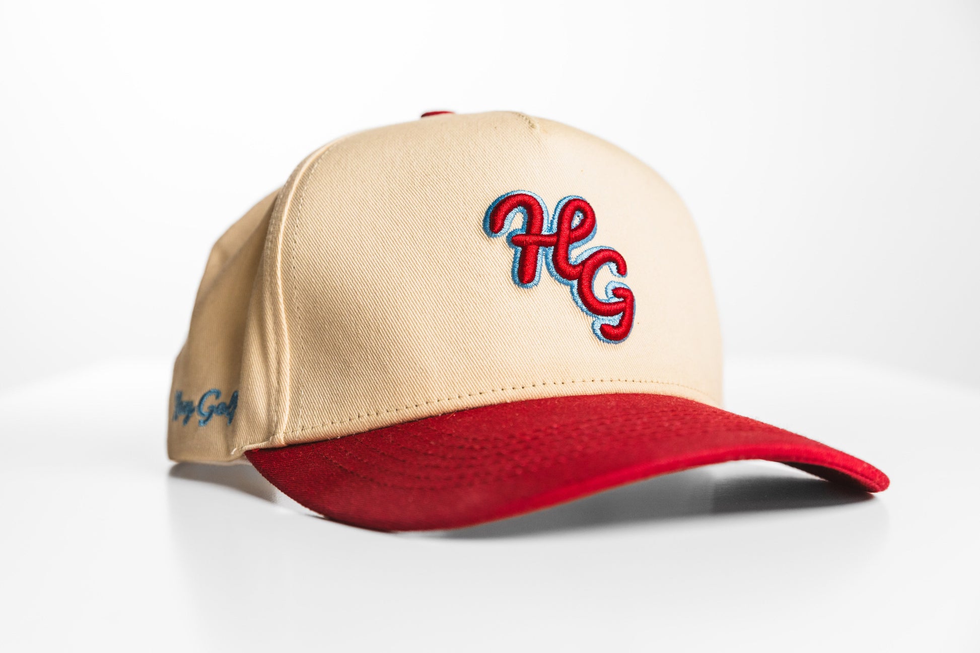 “HG” 2 Tone Cardinal and Bone SnapBack - The Golf Guys Online