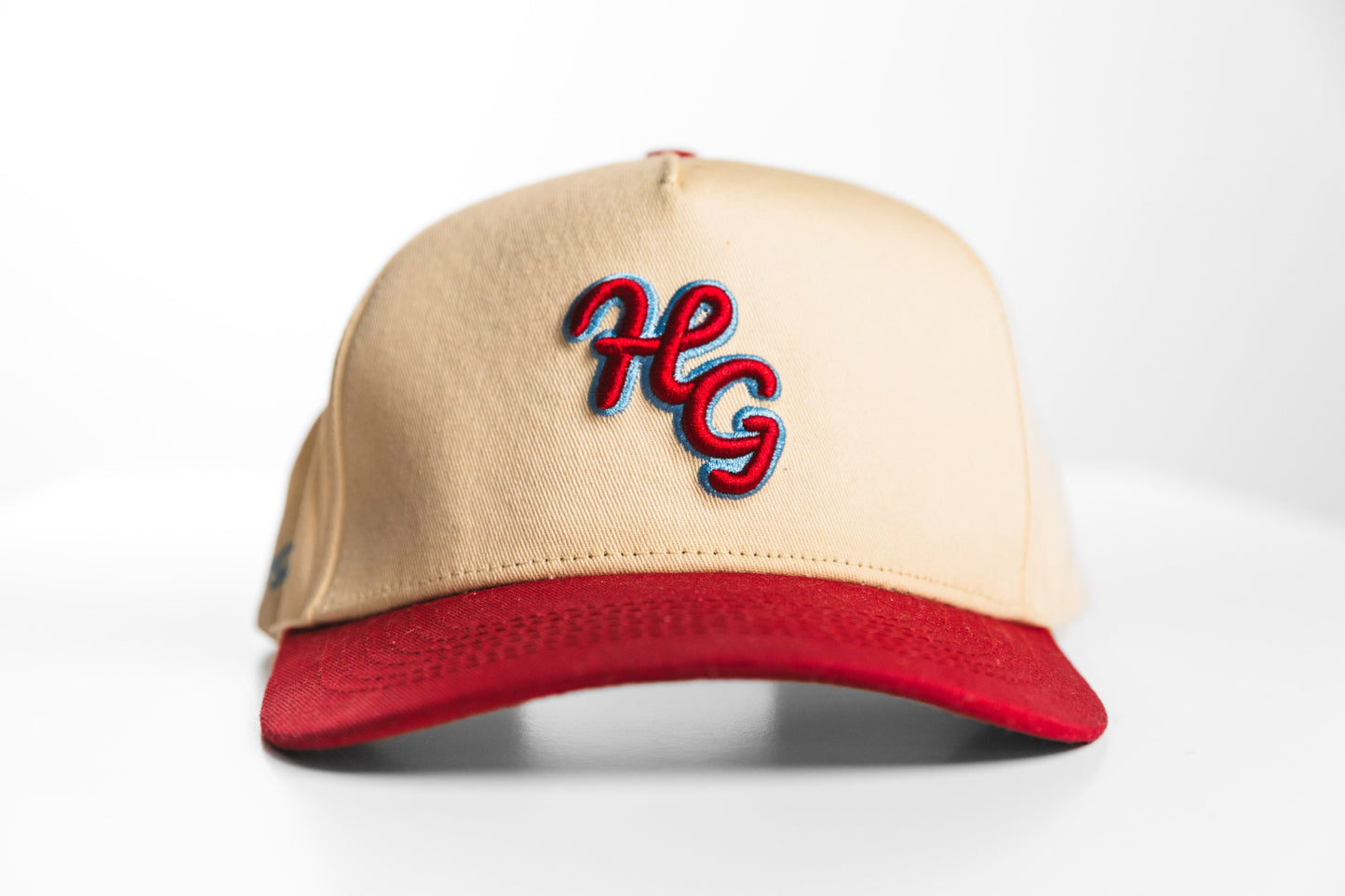 “HG” 2 Tone Cardinal and Bone SnapBack - The Golf Guys Online