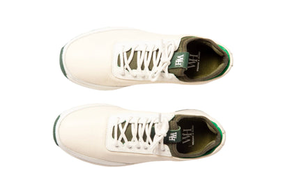 W&H Lynx - Deerskin Women's Golf Shoes in White and Green