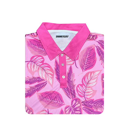 Pink Floral Polo - The Golf Guys Online