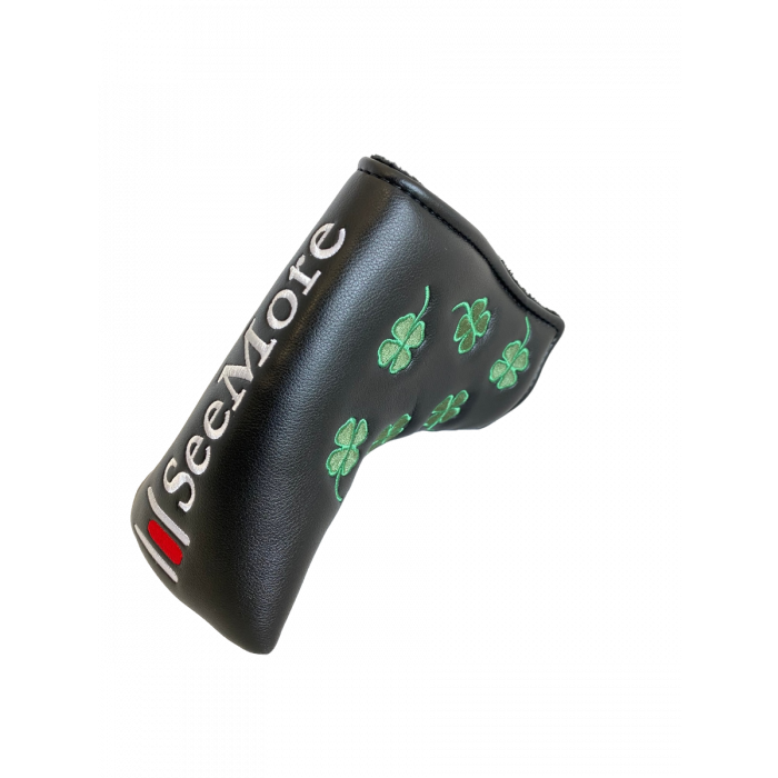 SeeMore - Black w/ Four Leaf Clover Blade Putter Headcover