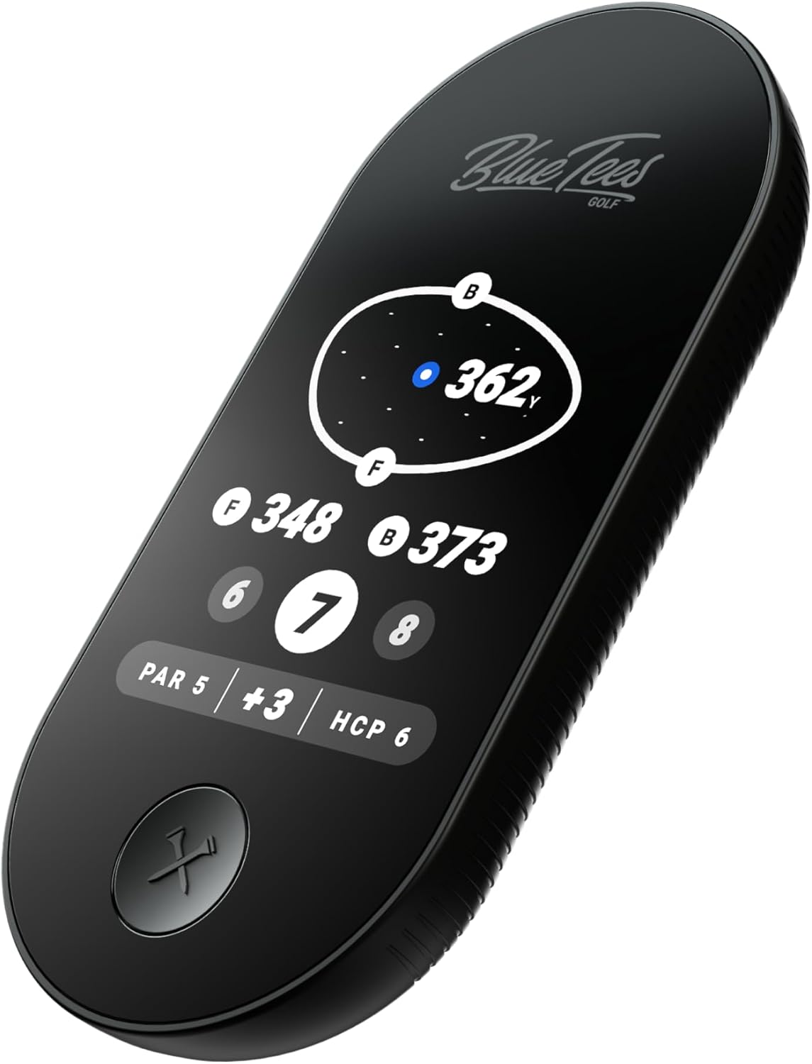 Blue Tees Ringer Magnetic Touch GPS Display Handheld - Black - The Golf Guys Online