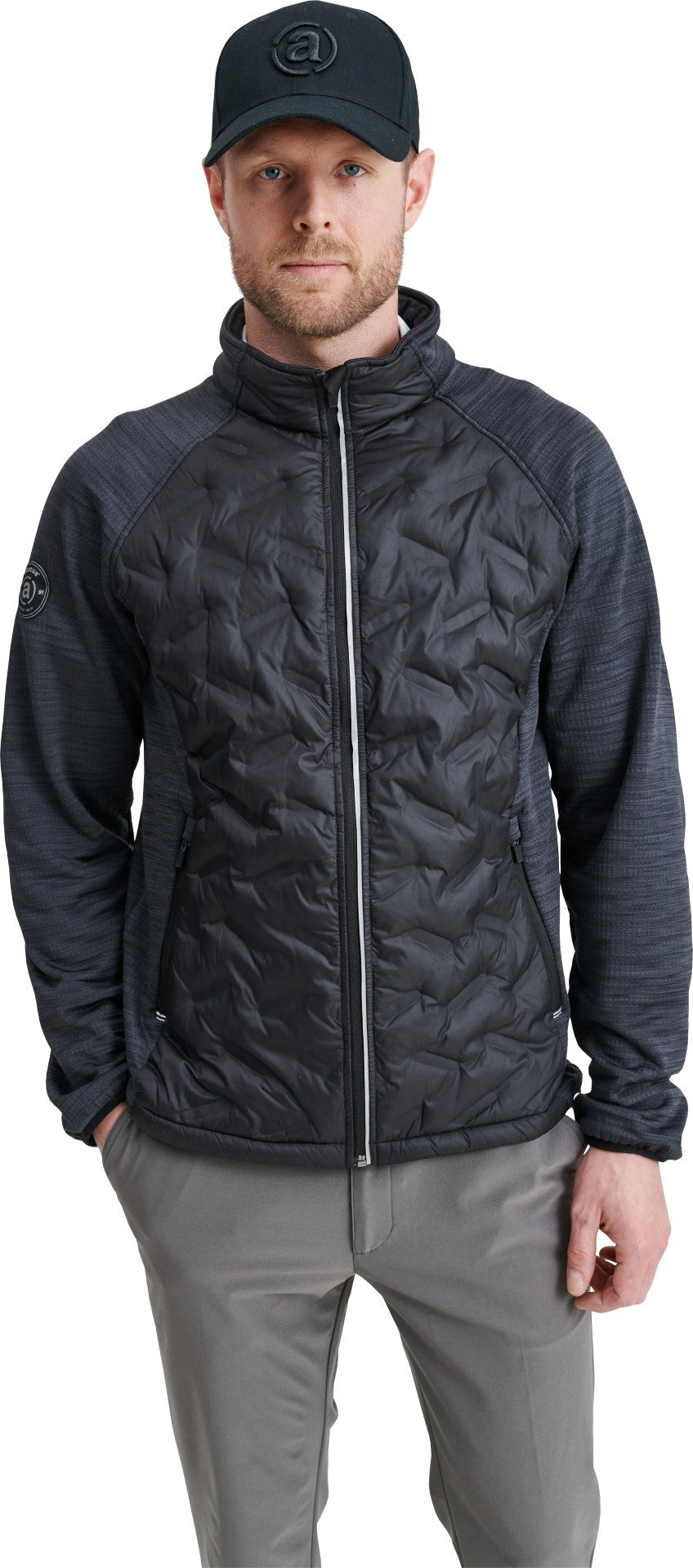 Men Elgin wind and warm hybrid jacket - The Golf Guys Online