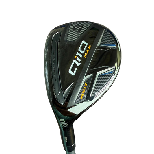 Pre-Owned TaylorMade Qi10 Max Rescue 3 Hybrid (20.0) w/ Fujikura Torque 50 Flex-R (Regular) 40.75" Left Hand Graphite Shaft (Mint)