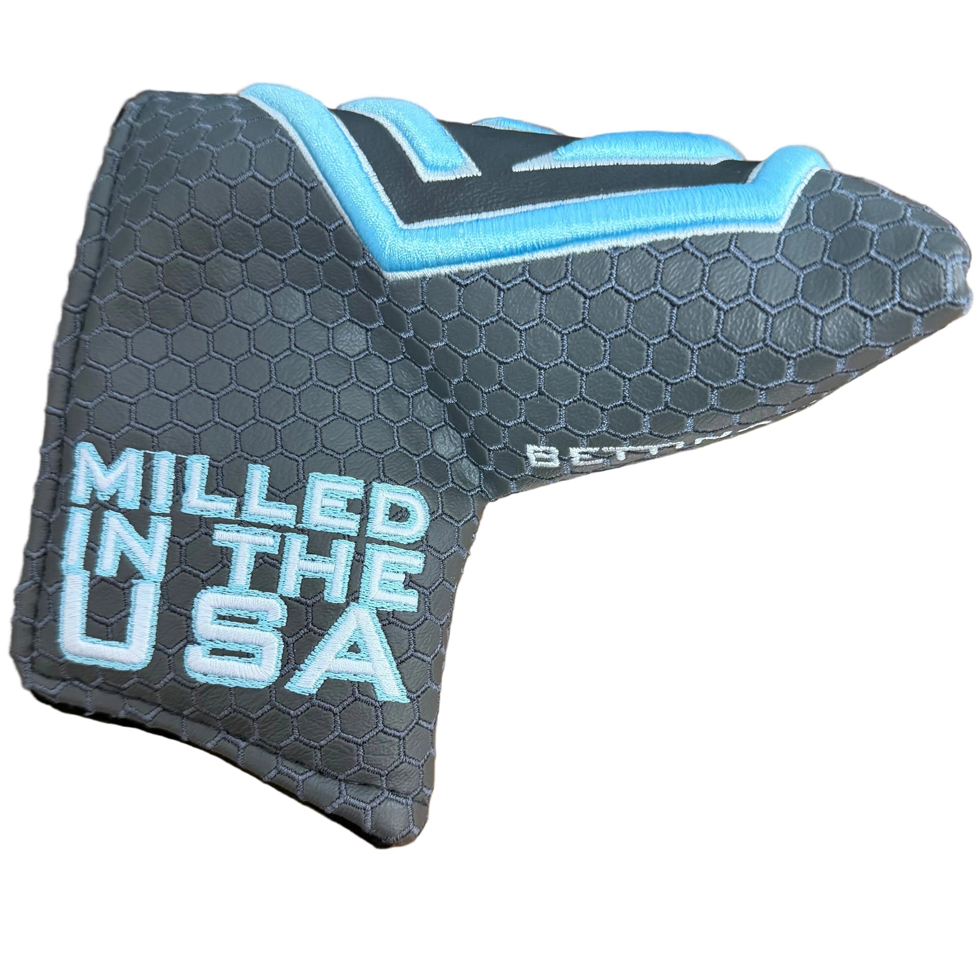 Limited Bettinardi 2022 Jumbo Hex B Specialty Run Blade Putter Headcover Grey/Light Blue/White