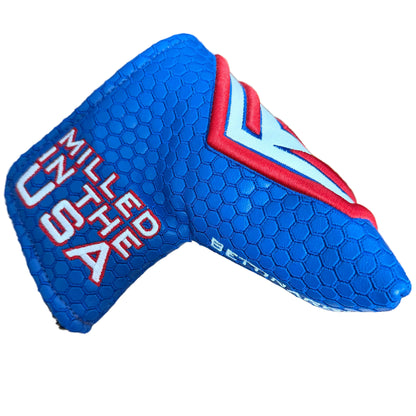 Limited Bettinardi 2022 Jumbo Hex B Specialty Run Blade Putter Headcover Blue/White/Red