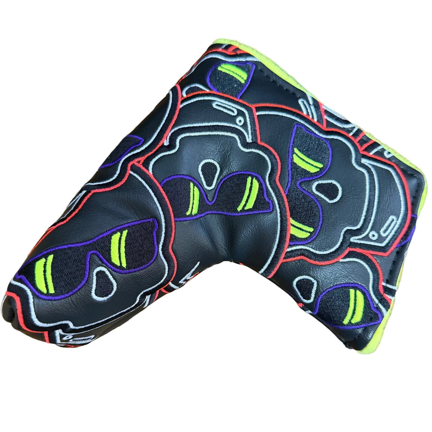 Swag Golf Stacked Skull 2.0 Neon Thermal Blade Putter Headcover