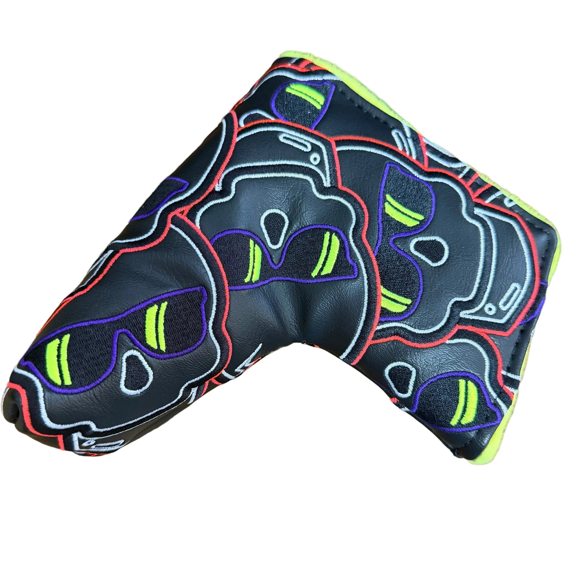 Swag Golf Stacked Skull 2.0 Neon Thermal Blade Putter Headcover