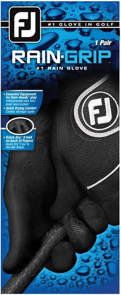 FootJoy RainGrip Pair Mens Gloves 2023 Black/Noir