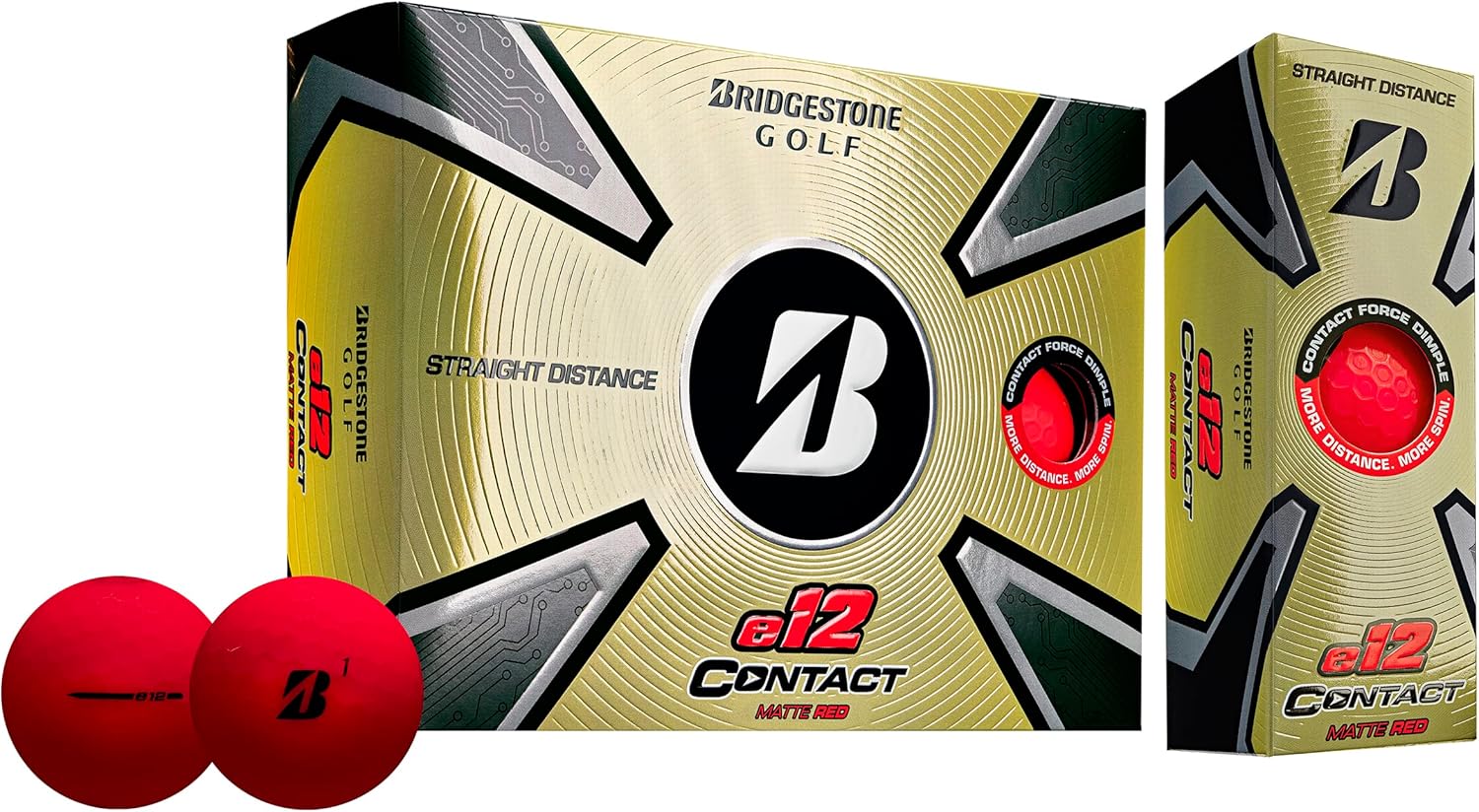 Bridgestone e12 Contact Matte Red 2023 Golf Balls - The Golf Guys Online