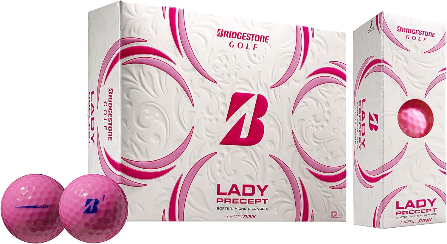 Bridgestone Lady Precept Pink Golf Balls - The Golf Guys Online