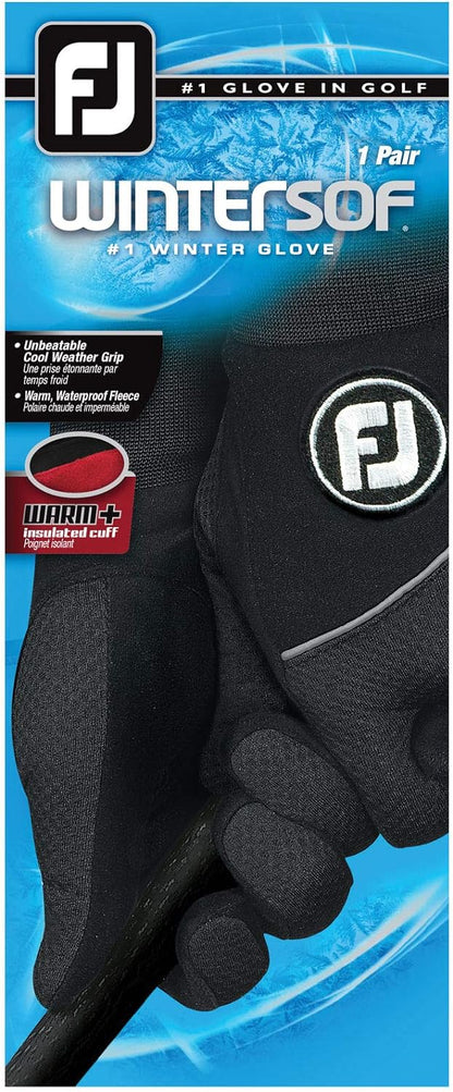 FootJoy WinterSof Pair Mens Gloves 2023 Black - The Golf Guys Online