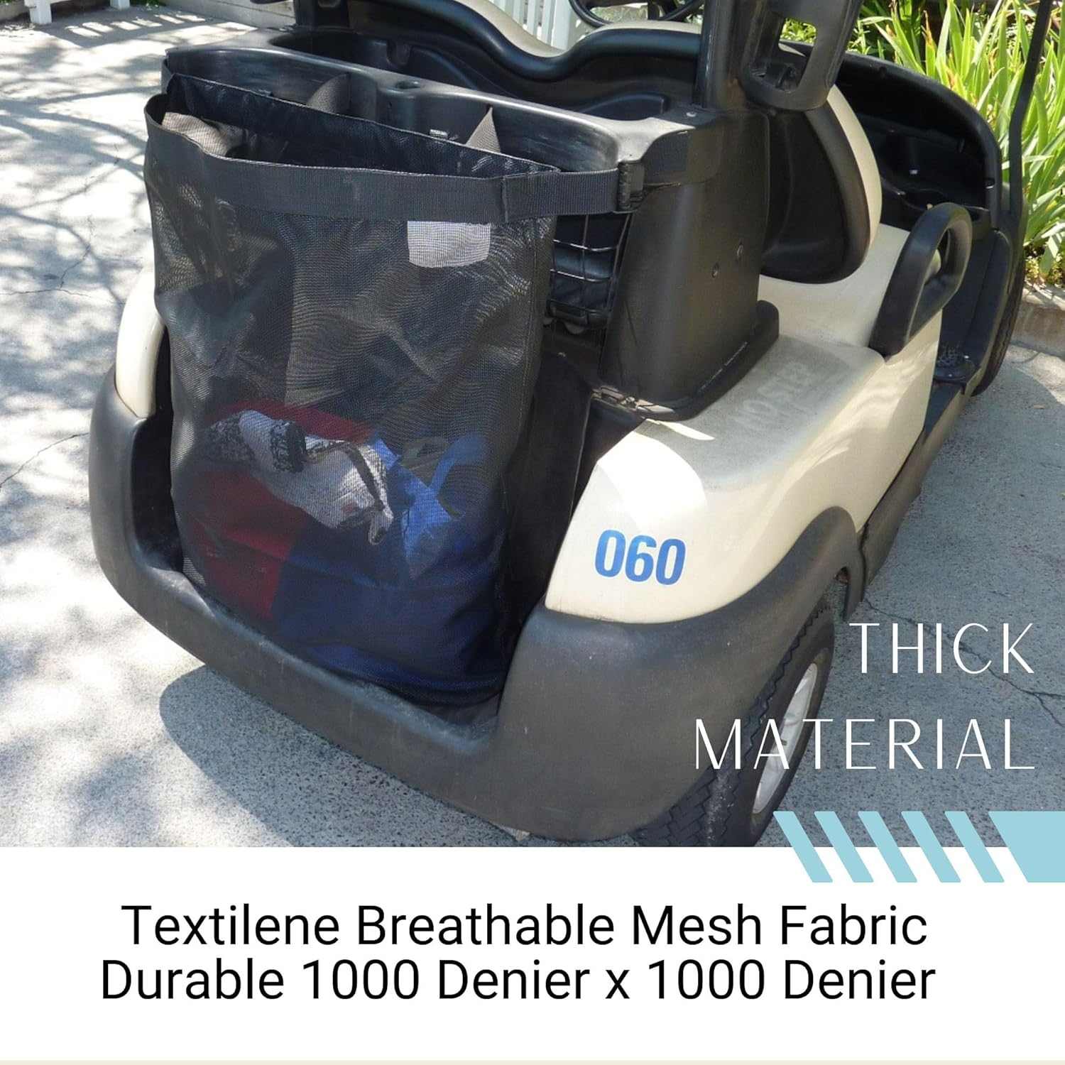 Golf Cart Mesh Utility Grocery Bag Attachment (Universal Fit)