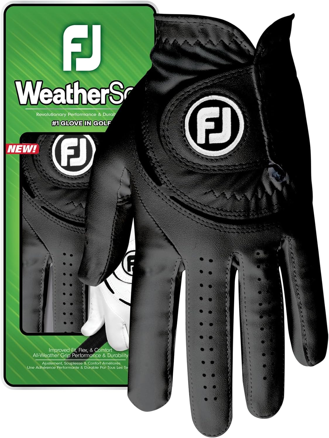 FootJoy WeatherSof Mens Glove 2024 Black - The Golf Guys Online