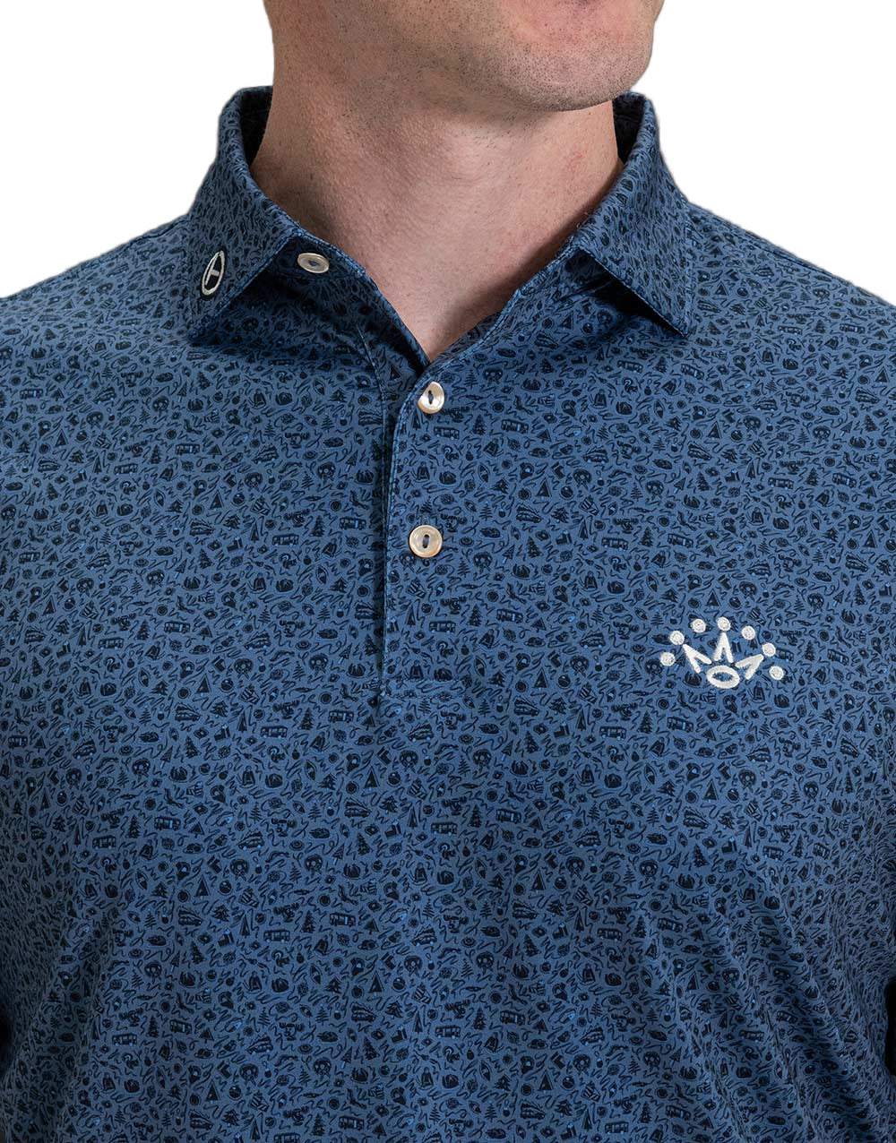 Scotty Cameron Peter Millar 7 Point Crown Lights Polo Shirt