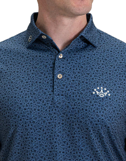 Scotty Cameron Peter Millar 7 Point Crown Lights Polo Shirt