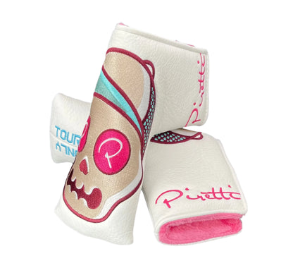 Piretti Golf - Neon Dia De Los Muertos Tour Only Blade Putter Headcovers White - The Golf Guys Online