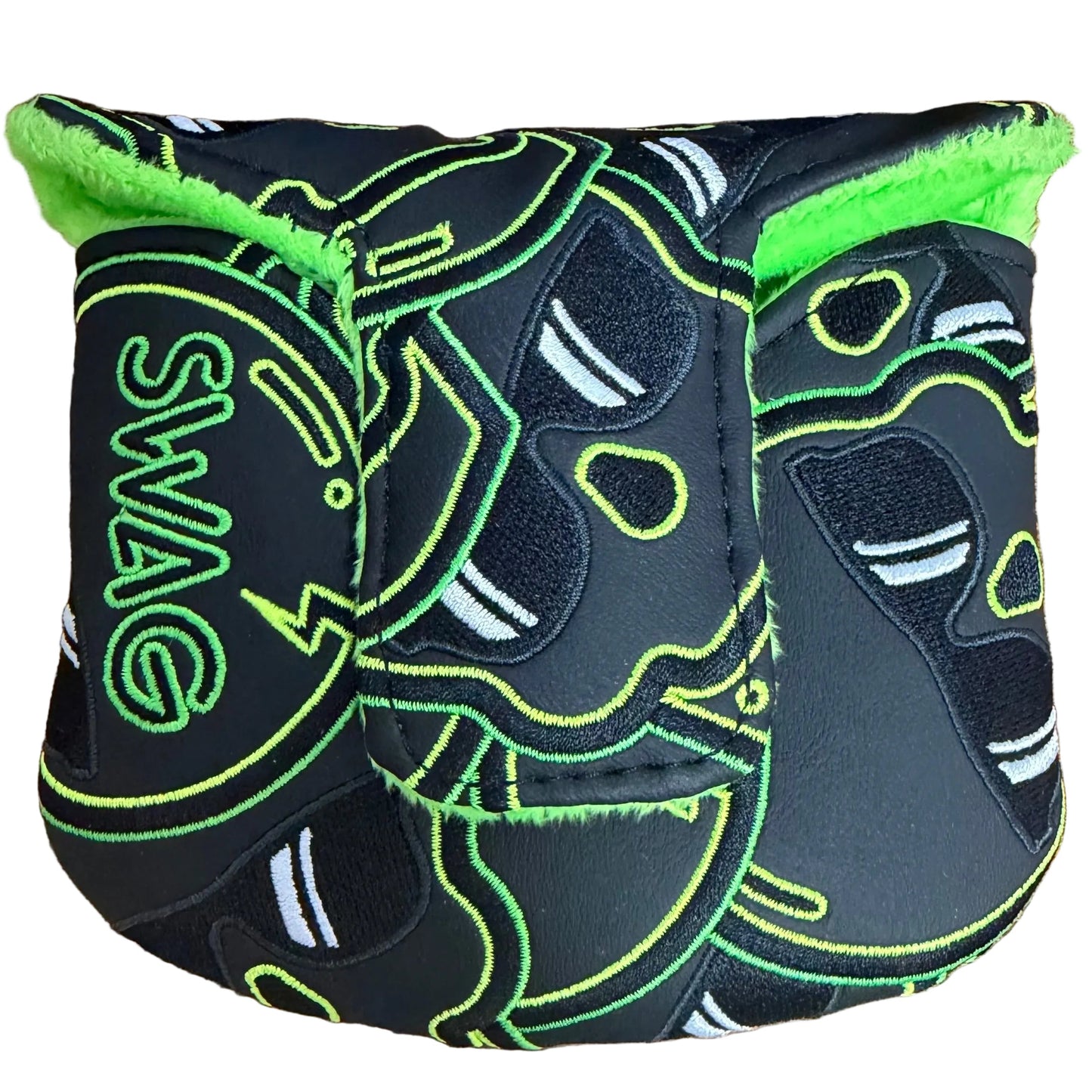Limited Swag Green/Black Skull Mallet Putter Headcover *opened, no bag*